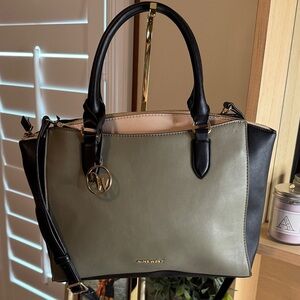 Nine West Olive and Black Satchel
